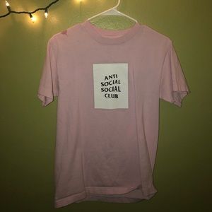 Pink anti social social club shirt
